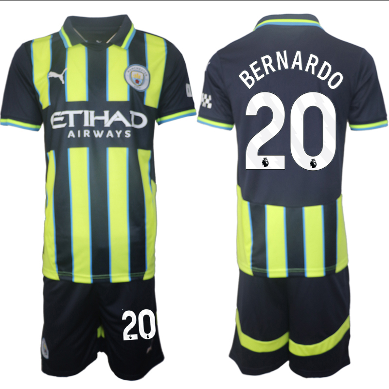 Men 2024-2025 Club Manchester City away black green #20 Soccer Jersey->indianapolis colts->NFL Jersey